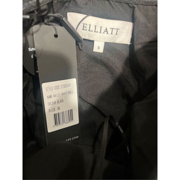 ELLIATT Hailey Strapless Mini Party Dress Black Holidays Xmass size S NWT $265 - Picture 6 of 8